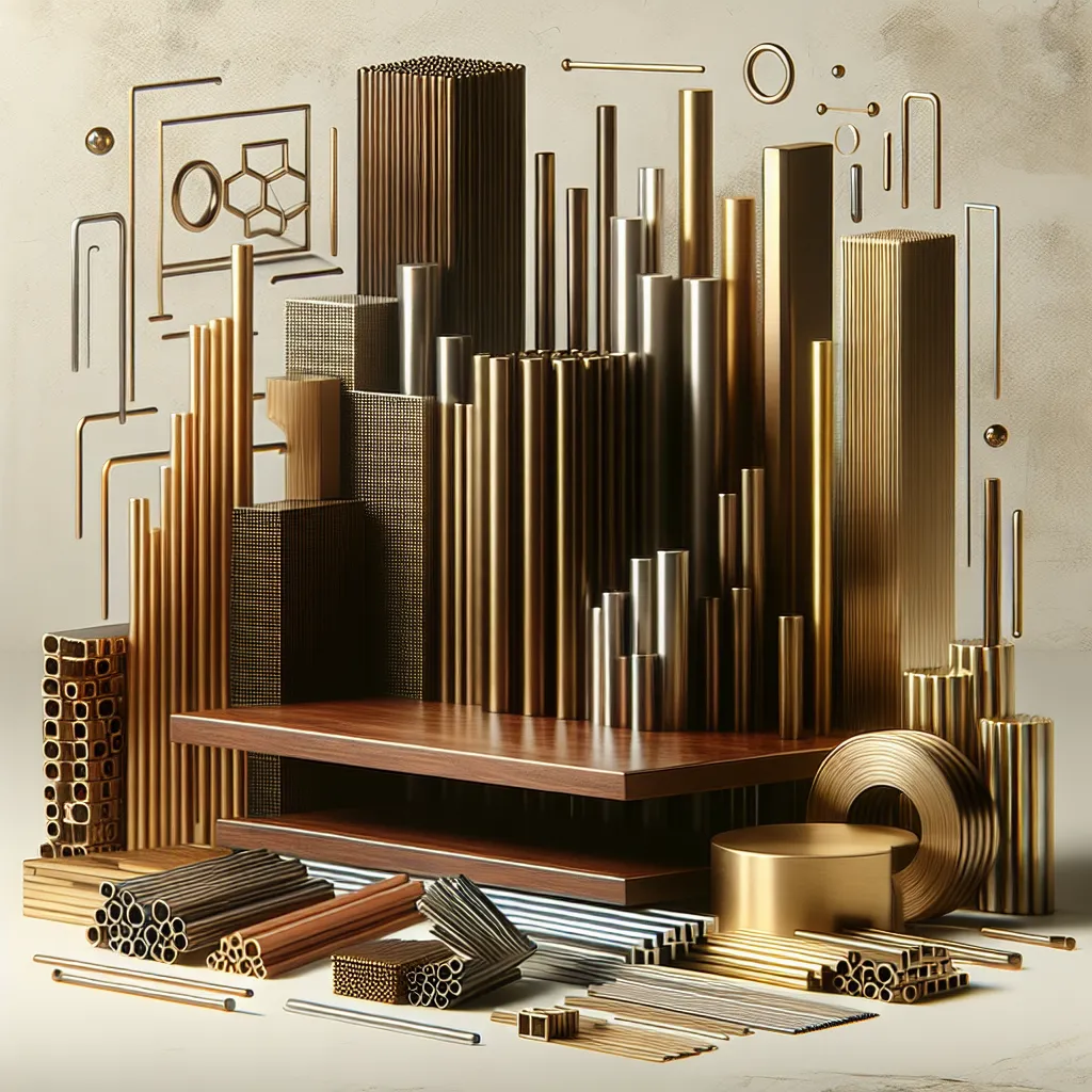 Poznaj różne rodzaje prętów i płaskowników z mosiądzu i brązu do budowy designerskich stolików kawowych